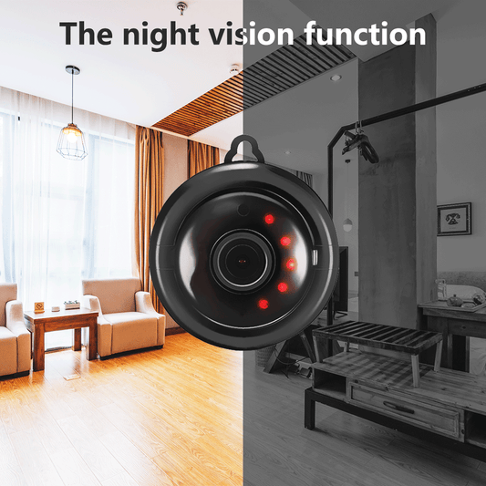 IP Camera, WiFi Camera Mini Camera with Infrared Night Vision 2-Way Audio Motion Tracker CCTV P2P Home Security (Hook Type）